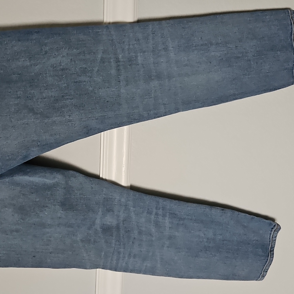 Anthropolgie Pilcro And The Letterpress Slim Boyfriend Distressed Jeans Blue 27 - Picture 6 of 12